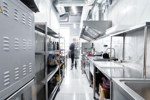 Cocina en un restaurante